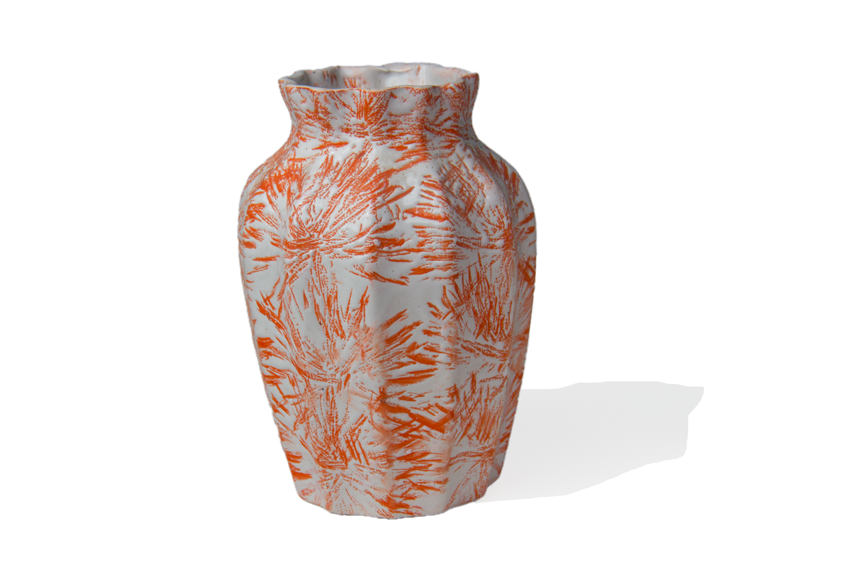 Handcrafted Orange Vase